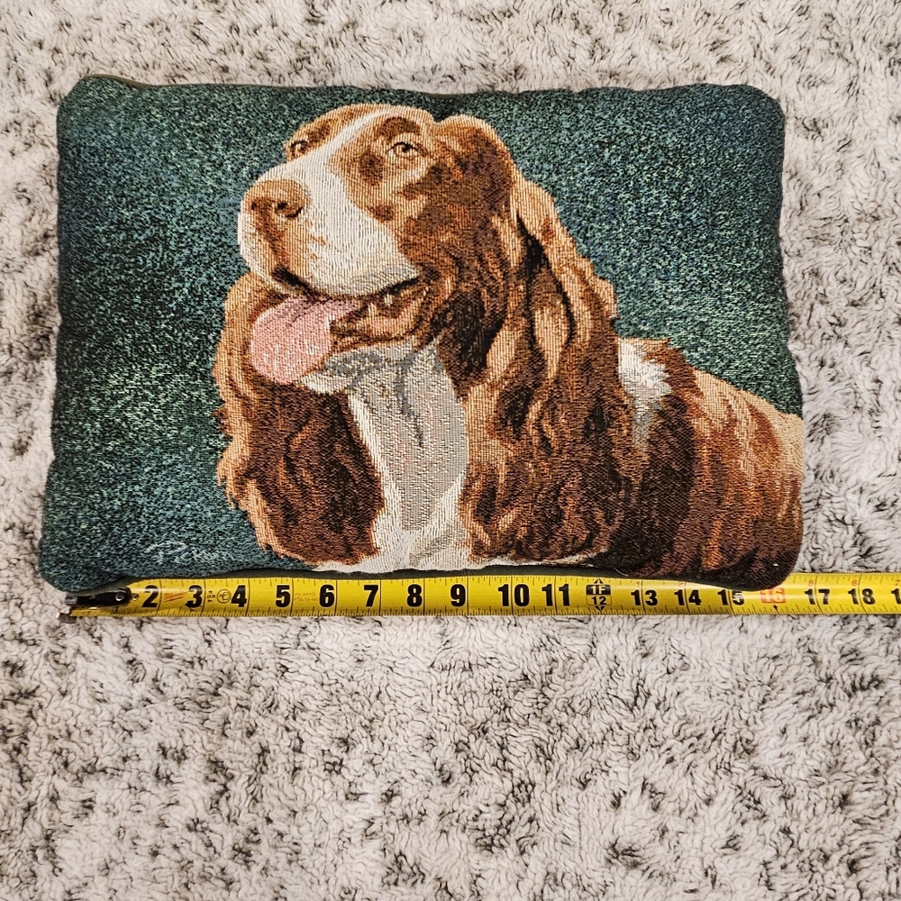 Tapestry Cocker Spaniel Decorative Accent Pillow 16"x11" By Linda Picken - Picture 4 of 5